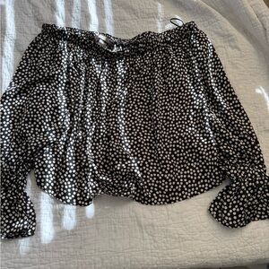 H&M Black and White Polka Dot Blouse
